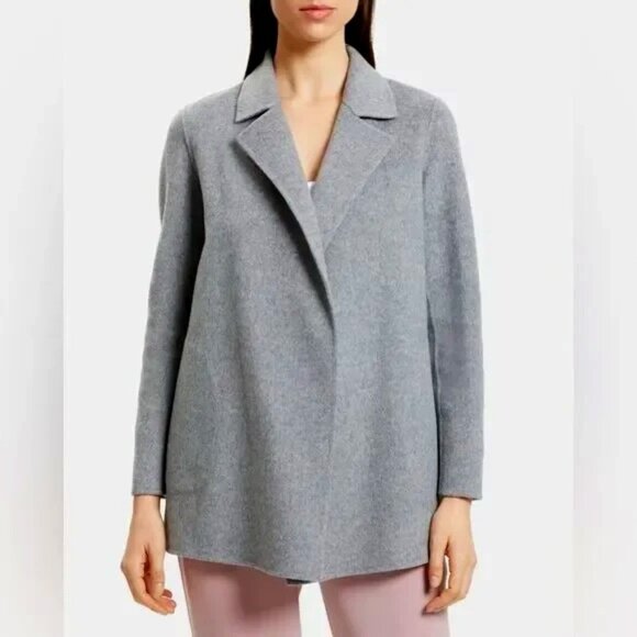 THEORY 'Sileena' Wool & Cashmere Open Front Jacket, Melange Grey - Picture 1 of 3